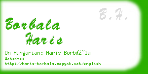 borbala haris business card